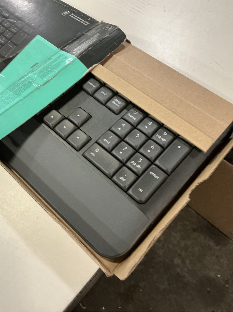 Condition photo showing Good Condition for logitech signature k650 comfort full-size wireless keyboard with wrist rest, ble bluetooth or logi bolt usb receiver, deep-cushioned keys, numpad, compatible with most os/pc/window/mac - graphite keyboard graphite