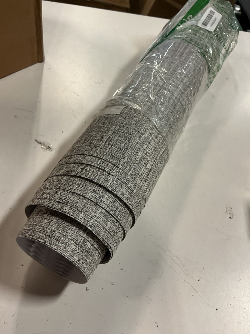 Condition photo showing Good Condition for WADILE Grasscloth Peel and Stick Wallpaper 15.7in x 787.4in, Textured Contact Paper for Cabinets, Faux Linen Wall Paper Pull and Stick, Fabric Vinyl Wallpaper Self Adhesive Dark Gray 15.7" x 787.4" Dark Gray