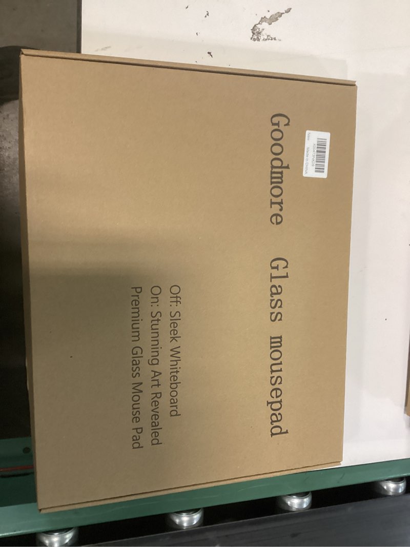 Condition photo showing New/Like New for glass mouse pad with led lights,professional esport mousepad, ultra-smooth hard surface for office and gaming, non-slip silicone base one-click image display on whiteboard(11.8" x 15.7")