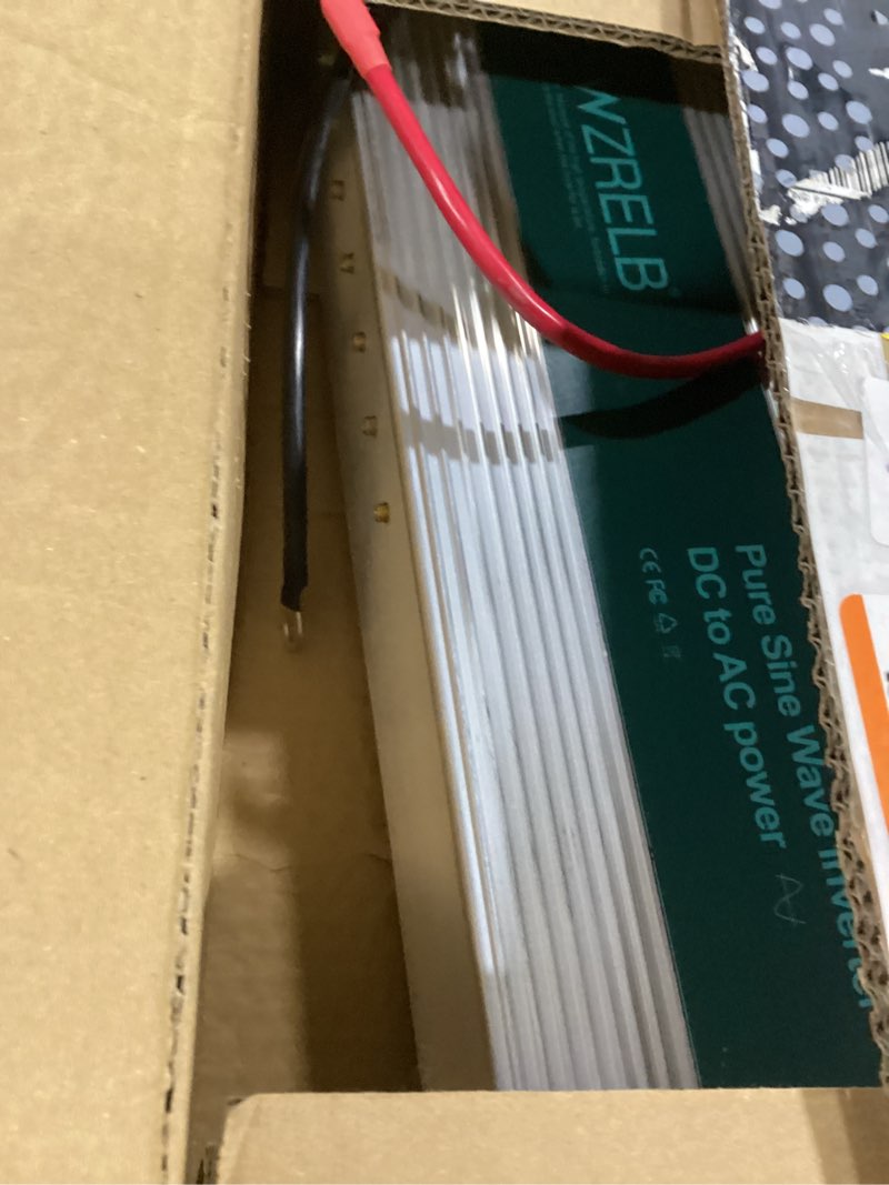 Condition photo showing As Is for WZRELB 4000W Pure Sine Wave Inverter 48V DC to 110V 120V AC Power Converter with LED Display, Hardwire Terminal,Off-Grid Portable Power Inverter with Dual AC Outlets for Home, RV, Truck, Camping 4000W 48V