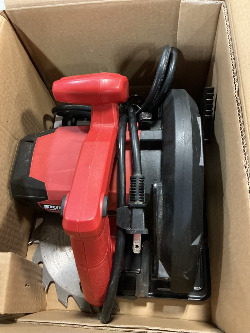 Condition photo showing As Is for skil 13 amps 7-1/4 in. corded brushed circular saw