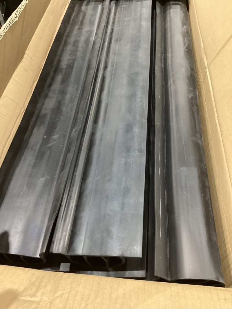 Condition photo showing As Is for fuqun p-profile dock bumpers, 2.8/10/20 ft heavy-wall epdm rubber docking fender for straight & side protection, wider & thicker dock edging bumper with 304 stailess steel screws & drill bit black 20 ft