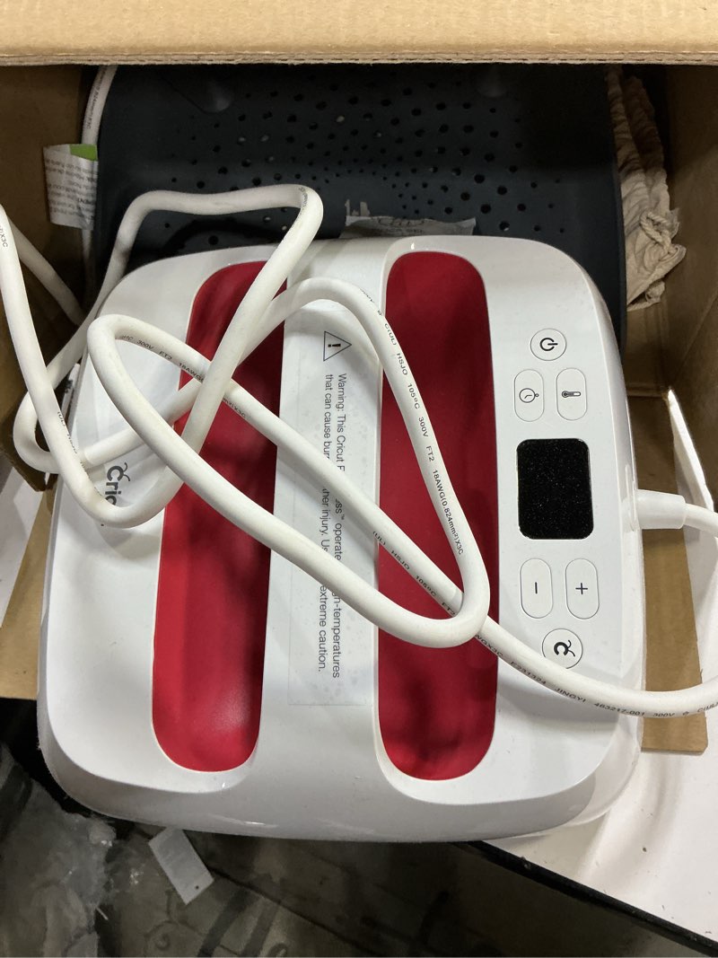 Condition photo showing Good Condition for Cricut EasyPress 2 Heat Press Machine (9 in x 9 in), Ideal for T-Shirts, Tote Bags, Pillows, Aprons & More, Precise Temperature Control, Features Insulated Safety Base & Auto-Off, Raspberry 9x9 Heat Press