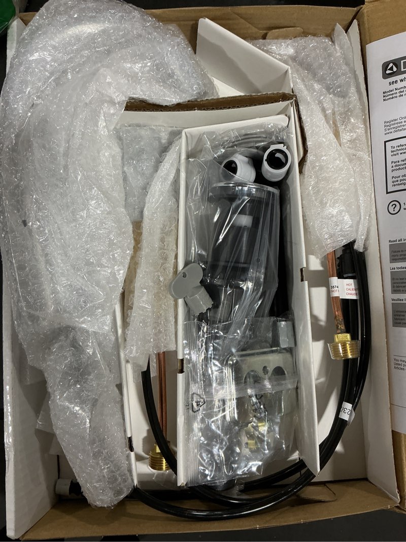 Condition photo showing Good Condition for Delta Nicoli Chrome Faucet 3 Hole, 8 Inch Widespread Bathroom Sink Faucet for Vanity, Push-Pop Drain Assembly, Chrome 35749LF