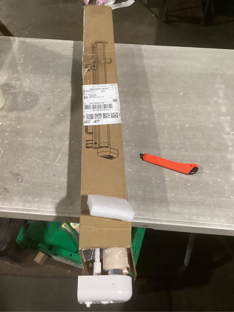 Condition photo showing New/Like New for tension curtain rod by ezfurni,42-123 inches,heavy duty tension rods for windows, no drilling adjustable curtain rod for patio, hold up blackout curtains and non slip, white white 42-123 inch 1set