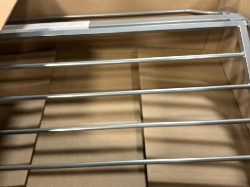 Condition photo showing Good Condition for regalo safety 29-49" easy step extra wide baby gate for doorways & bottom of stairs, pressure mounted safety gate with door for babies, toddlers & pets, platinum platinum 29-49"w x 30"h