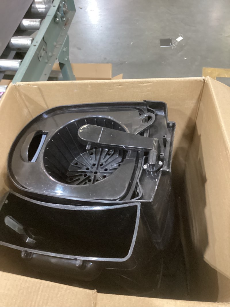 Condition photo showing As Is for Hamilton Beach (47950) Coffee Maker with 12 Cup Capacity & Internal Storage Coffee Pot, Brewstation, Black/Stainless Steel