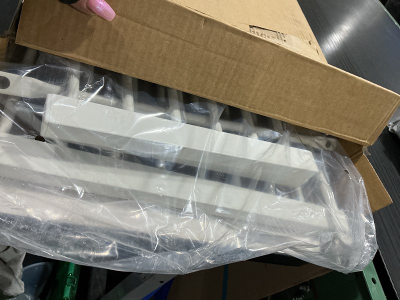 Condition photo showing Good Condition for short dog gate,18"-45" adjustable extra wide metal short dog gate to step over, 18" tall small pet gate with 3 extension kits 18''h white