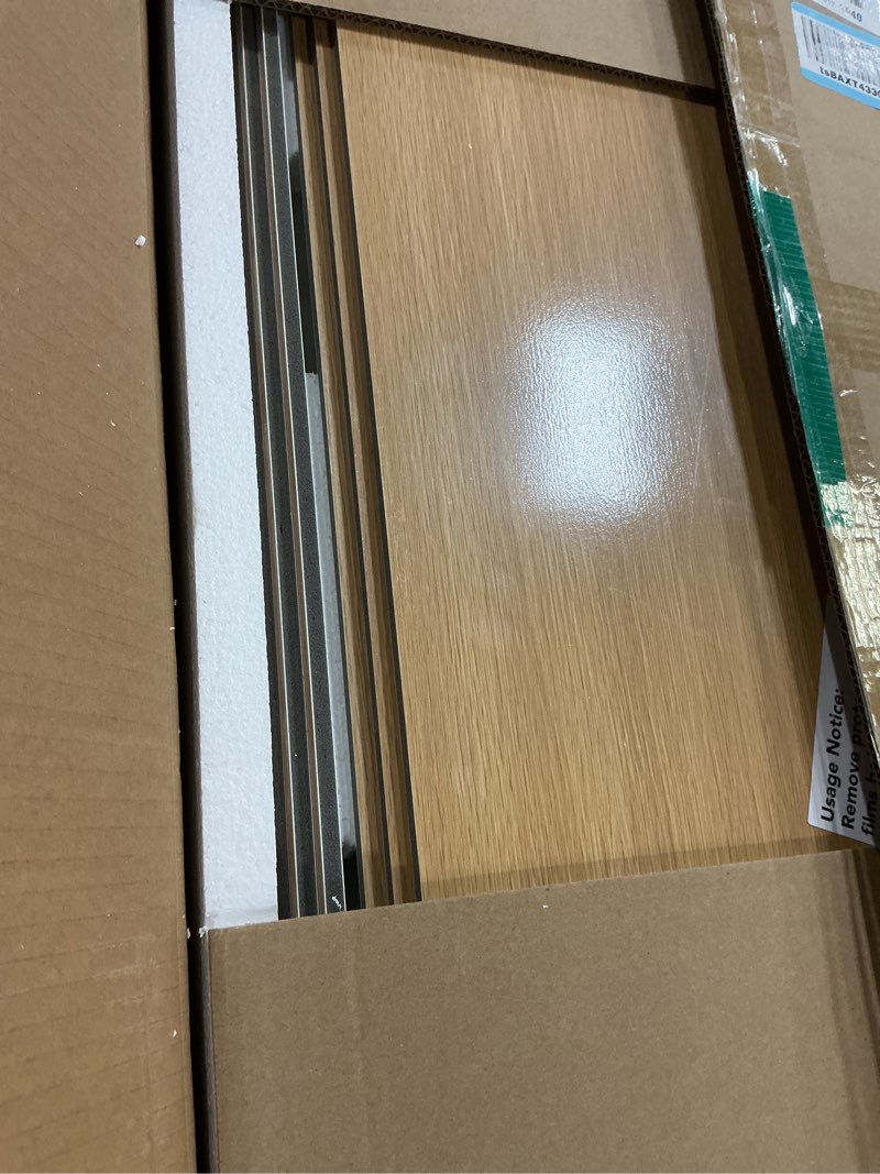 Condition photo showing New/Like New for 6-pack wire rack covers for shelves - imitation wood-look 30x16, wire rack covers for pantry, closet, shelfs liner for kitchen, wood shelf cover wire shelving,easy install (oak color) 30*16in oak color