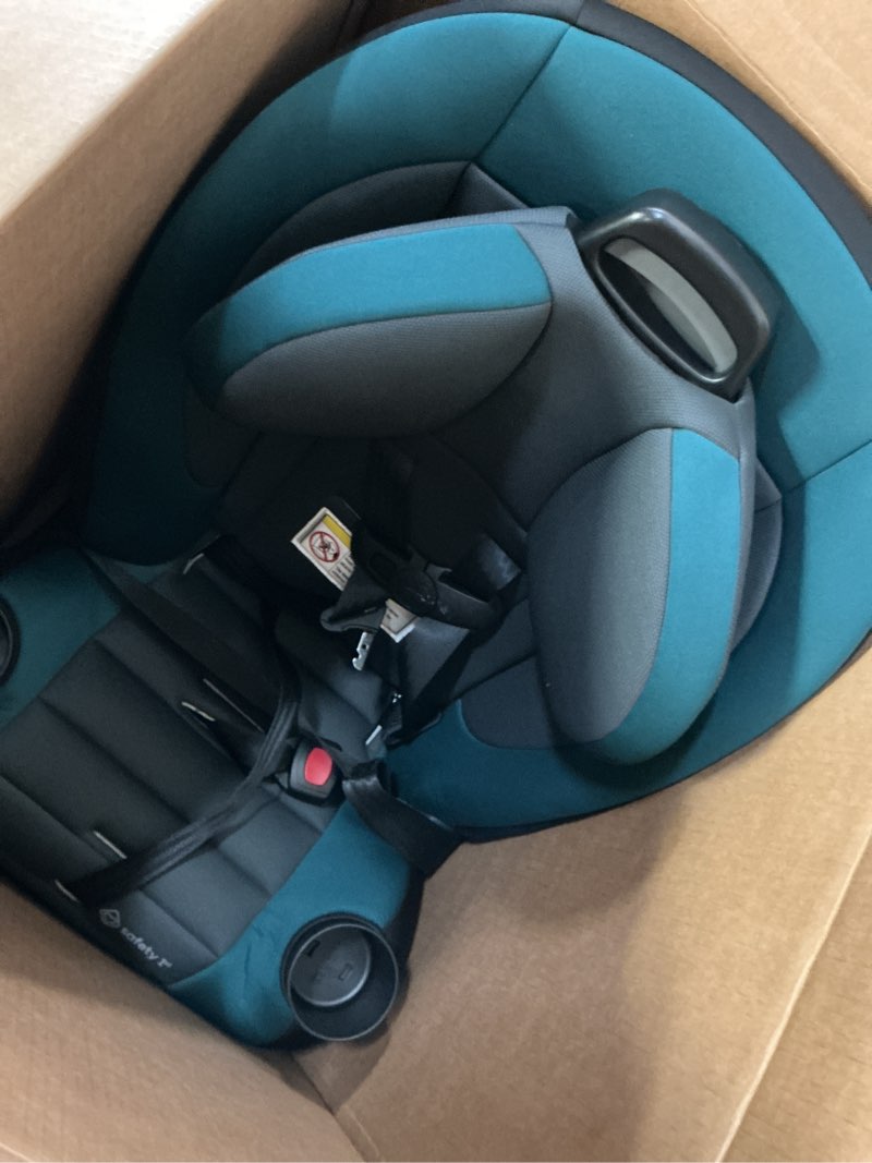 Condition photo showing Good Condition for safety 1st ellaris 3-in-1 convertible car seat, slim fit design, rear & forward-facing, 5-position headrest, 3-across fit, travel-friendly with machine-washable seat pad, peacock blue