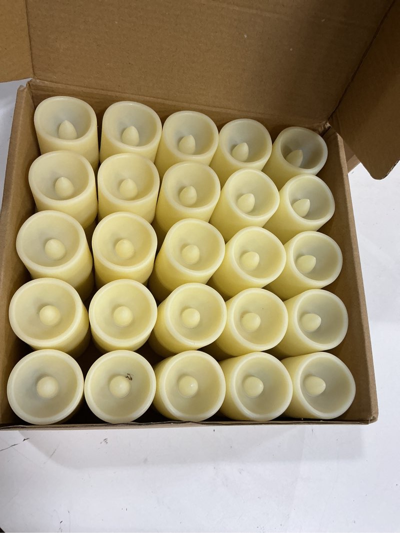Condition photo showing Good Condition for Homemory 100Pack Flickering Flameless Votive Candles, 200+Hour Electric Fake Candles, Battery Operated LED Tealight for Wedding, Outdoor, Table, Festival (Warm White,Battery Included) Warm White 100 Pack