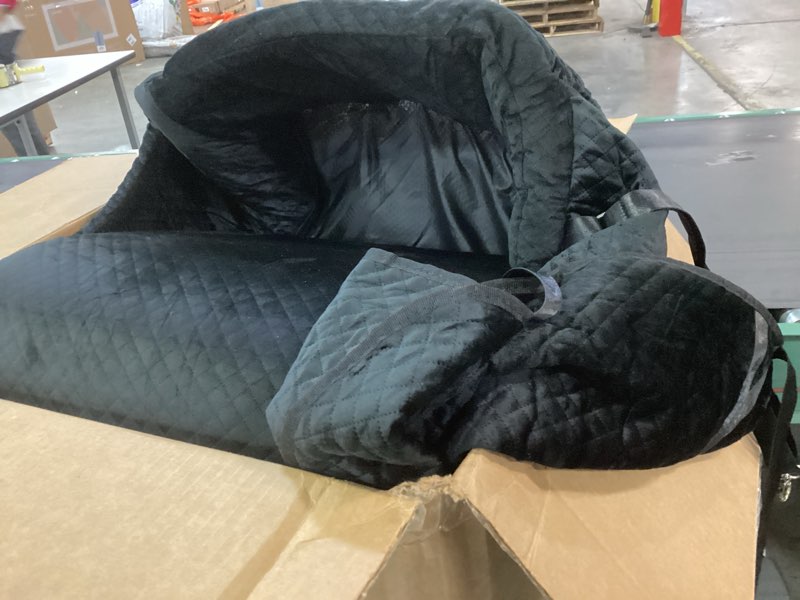 Condition photo showing Good Condition for Dog Car Seat for Large Dogs up to 60 lbs or 2 Small Dogs with 4" Memory Foam, Medium Pet Booster Seat Cover with Triple Safety Belts, Adjustable Leashes, Detachable/Washable (Dark Black, Large) Dark Black Large