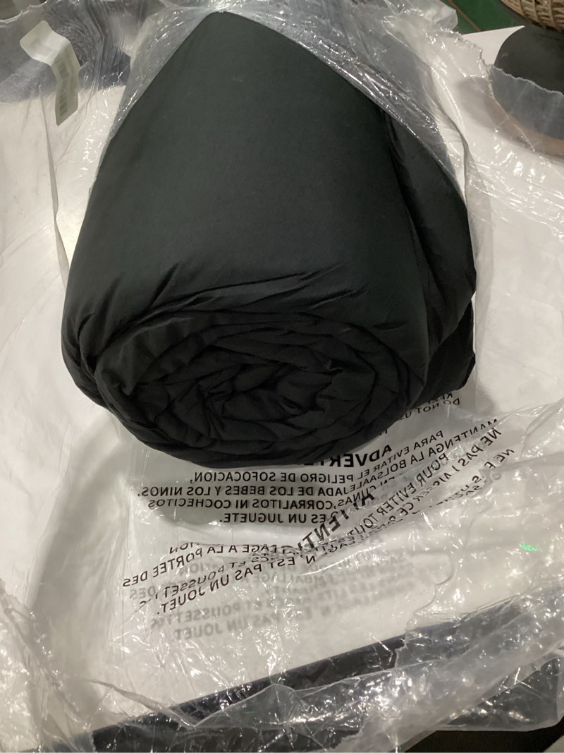 Condition photo showing As Is for cozylux queen comforter set black, 3 pieces lightweight comforters queen size quilted bedding sets, all season breathable solid down alternative comforter with 2 pillowcases, bed set gift for home black queen