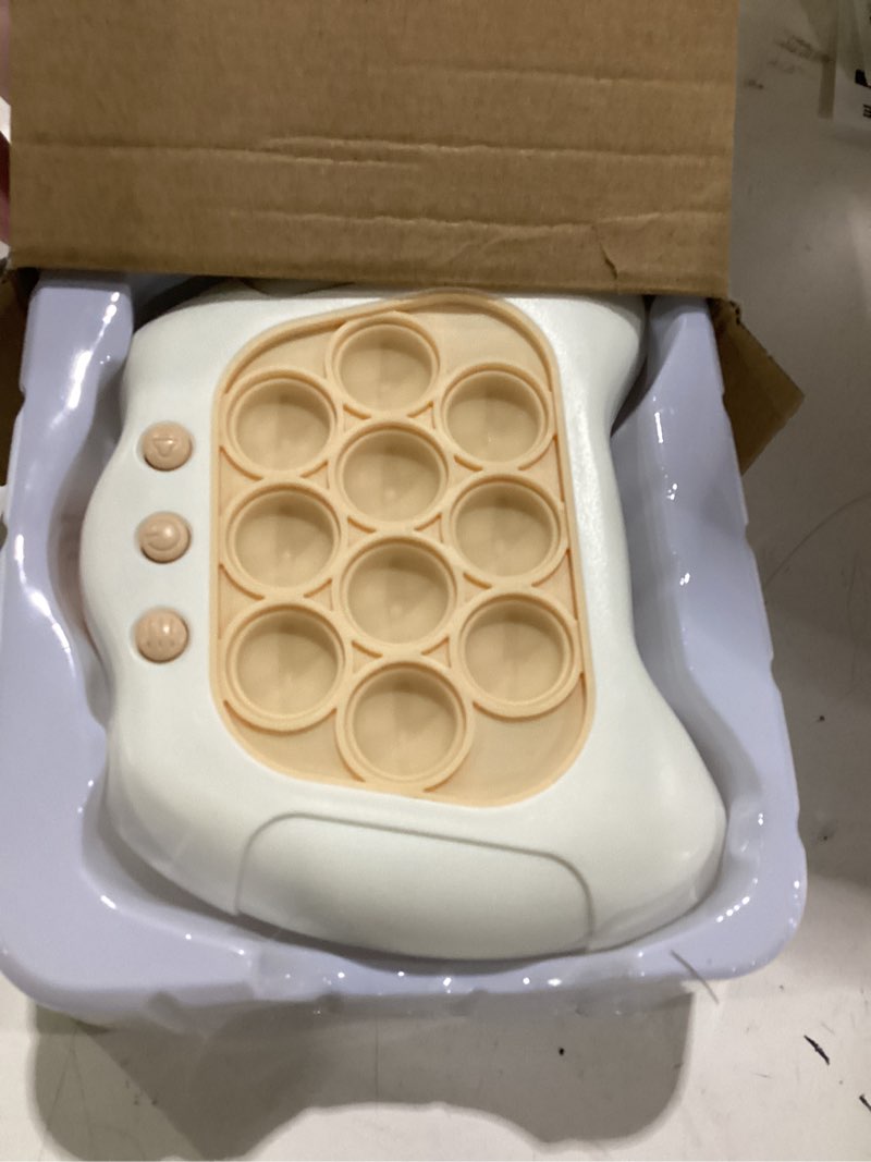 Condition photo showing As Is for intoypad pop the target! handheld speed push game machine: a fun multiplayer game for family. sensory fidget toy christmas toys gifts for 6 7 8 9 10 11 12 years old kids road trip car games kids white