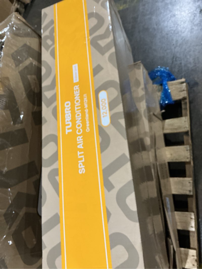 Condition photo showing As Is for (Similar to) TURBRO 12,000 BTU Ductless Mini Split AC with Heat Pump, Inverter Compressor, 20 SEER2, 115V, R32 Refrigerant, Pre-charged Evaporator, WiFi-Enabled, Works with App, AHRI Certified, Finnmark Series 12,000 BTU 115V - 20 SEER2