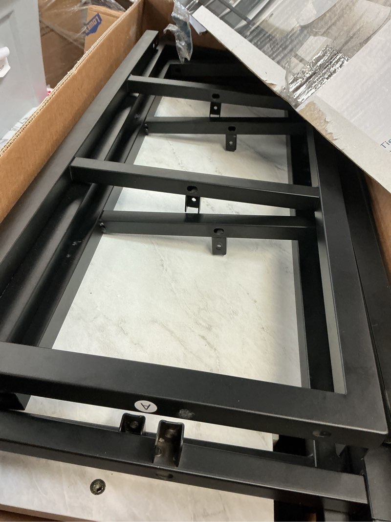 Condition photo showing As Is for (incomplete )style selections 27-in x 64-in x 13-in matte black