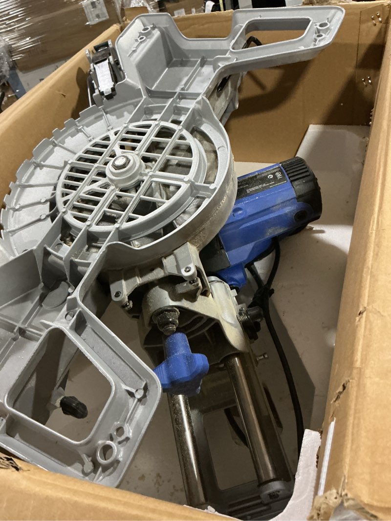 Condition photo showing As Is for kobalt compact 7-1/4-in 10-amp single bevel sliding compound corded miter saw