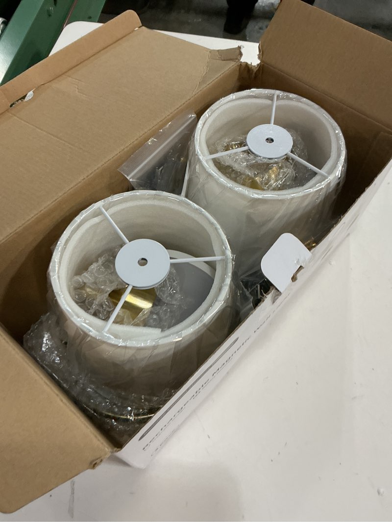 Condition photo showing Good Condition for battery operated wall sconce set of 2, rechargeable wireless wall decor sconces, two battery powered wall lights, dimmable magnetic rgb bulbs & remote, lamp for living room bedroom - gold