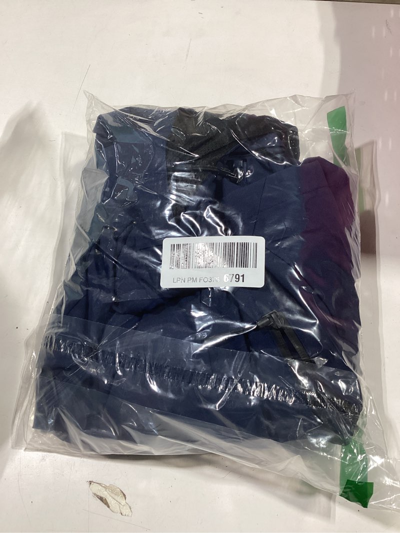 Condition photo showing Good Condition for Men's Lightweight Waterproof Rain Jacket,Shell Hooded Outdoor Raincoat Hiking Windbreake jacket Small Deep Sea Blue