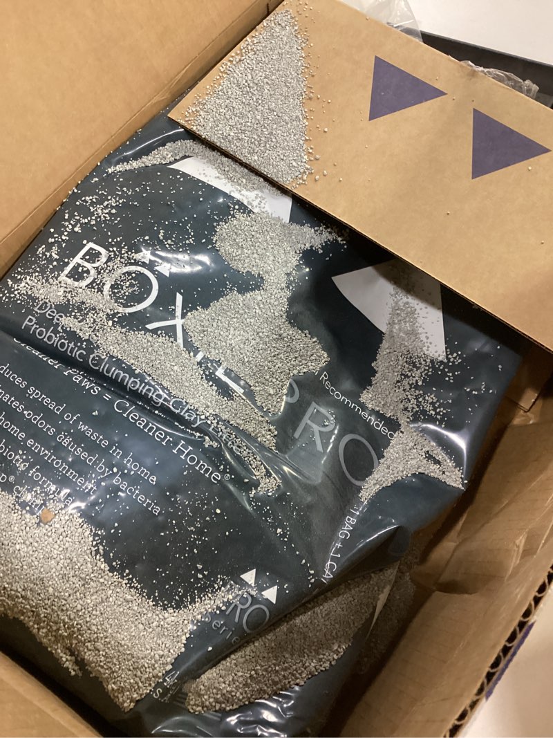 Condition photo showing Good Condition for Boxie Probiotic Cat Litter, 40 Day Odor Control, Clumping Clay Kitty Litter, Odor Eliminating Probiotics, Dust-Free, No Fragrances No Fillers, 40 lb PRO 40 lb