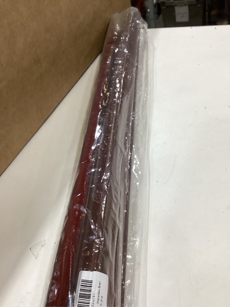 Condition photo showing Good Condition for 2 pack door draft stopper, 39” length cuttable under door seal, strong adhesive door sweep for exterior and interior doors (brown) 2 pack brown