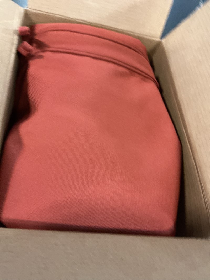 Condition photo showing Good Condition for favoyard outdoor chair cushions 19"w x 19"d x 2"t set of 4 patio chairs cushions 3-year fade resistant & waterproof cushions for outdoor furniture with hidden zipper, attach straps for dining chairs spice 19 x 19 inch