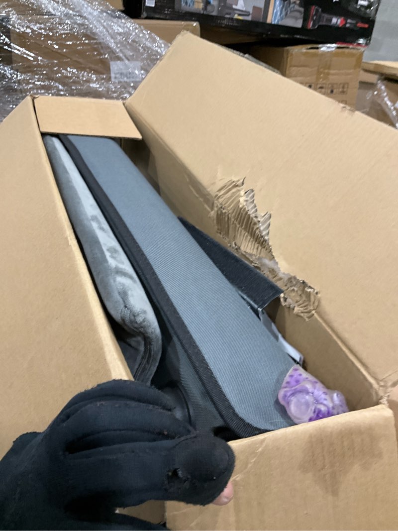 Condition photo showing As Is for Outdoor Heated Cat House in Winter,Extremely Insulated & Weatherproof,Feral Cat Shelter with Waterproof Eaves & Escape Door for Outside Stray Barn Cat(Dark Grey,25.85"x16.3"x13.4") 25.9"L x 16.3"W x 13.4"H Dark Grey