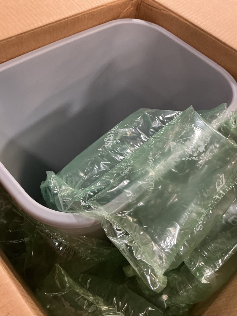 Condition photo showing Good Condition for rubbermaid commercial products resin wastebasket/trash can, 7-gallon/28-quart, gray, plastic, for bedroom/bathroom/office, fits under desk/sink/cabinet 7 gallons gray 1