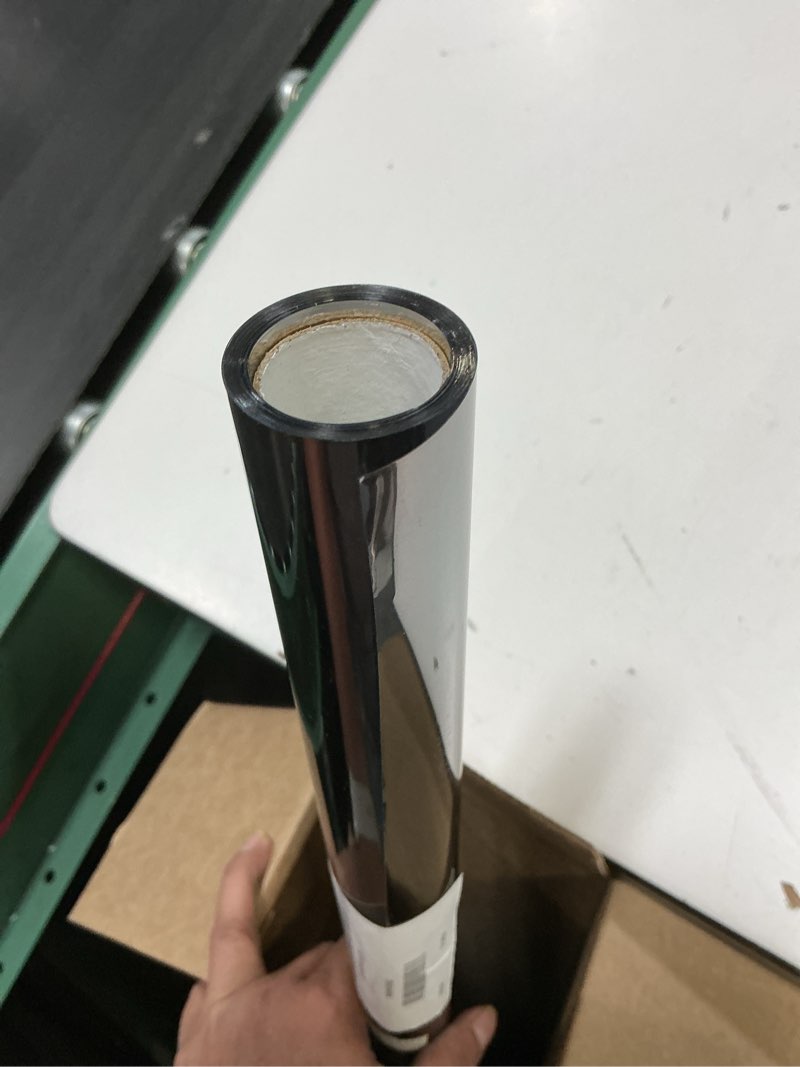 Condition photo showing Good Condition for window privacy film one way daytime mirror tint treatments uv heat control vinyl stickers sun block glass paper door covering reflective 23.6 inch x 6.5 feet black silver black silver 23.6 inch x 6.5 feet