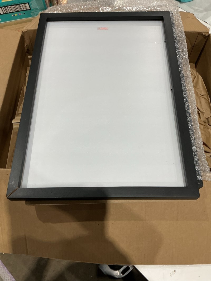 Condition photo showing As Is for displays2go outdoor snap frame for 18x24-inch posters | aluminum, locking enclosure, rust/weather proof, wcw1824bk