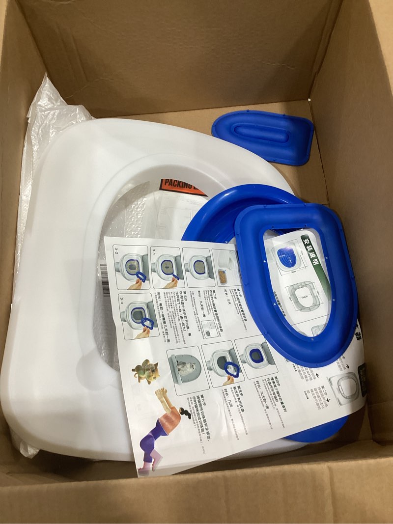 Condition photo showing Good Condition for jiawu cat toilet training kit, cat toilet training system, cat trainer kit system for toilet, teach cat to use toilet, professional kitty trainer urinal seat with extra tray (#1)