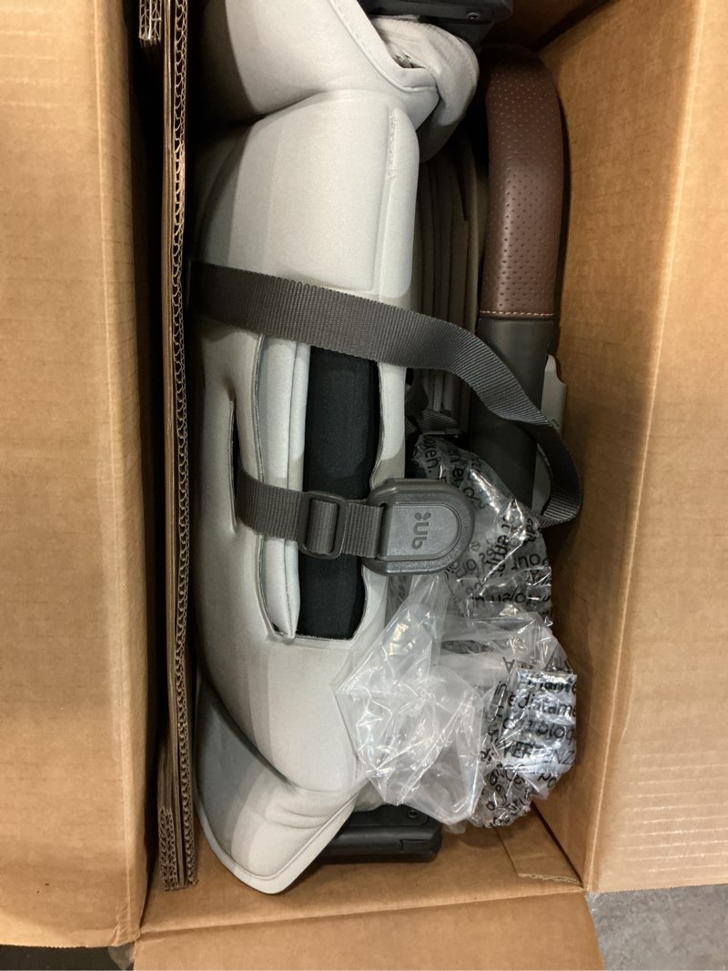 Condition photo showing Good Condition for uppababy minu v3 travel stroller | lightweight + compact design | one-hand fold + unfold | from birth + overhead compatible | savannah (pearl gray mélange/carbon frame/chestnut leather)