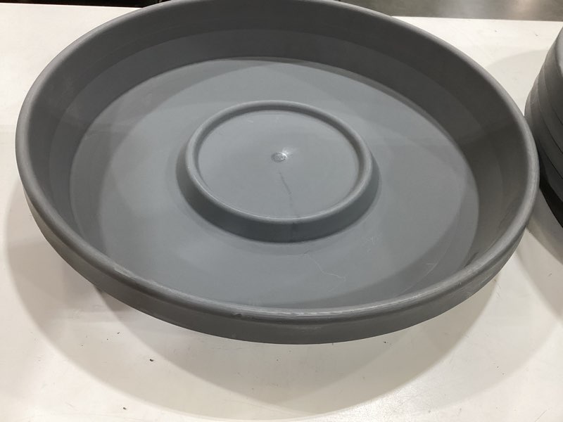 Condition photo showing Good Condition for bloem terra plant saucer tray for planters 17-24" charcoal gray charcoal 24"