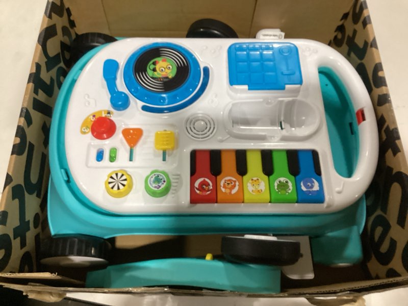Condition photo showing As Is for Baby Einstein Musical Mix ‘N Roll 4-in-1 Push Walker, Activity Center, Toddler Table & Floor Toy, 100+ Songs & Phrases, DJ Station with Piano