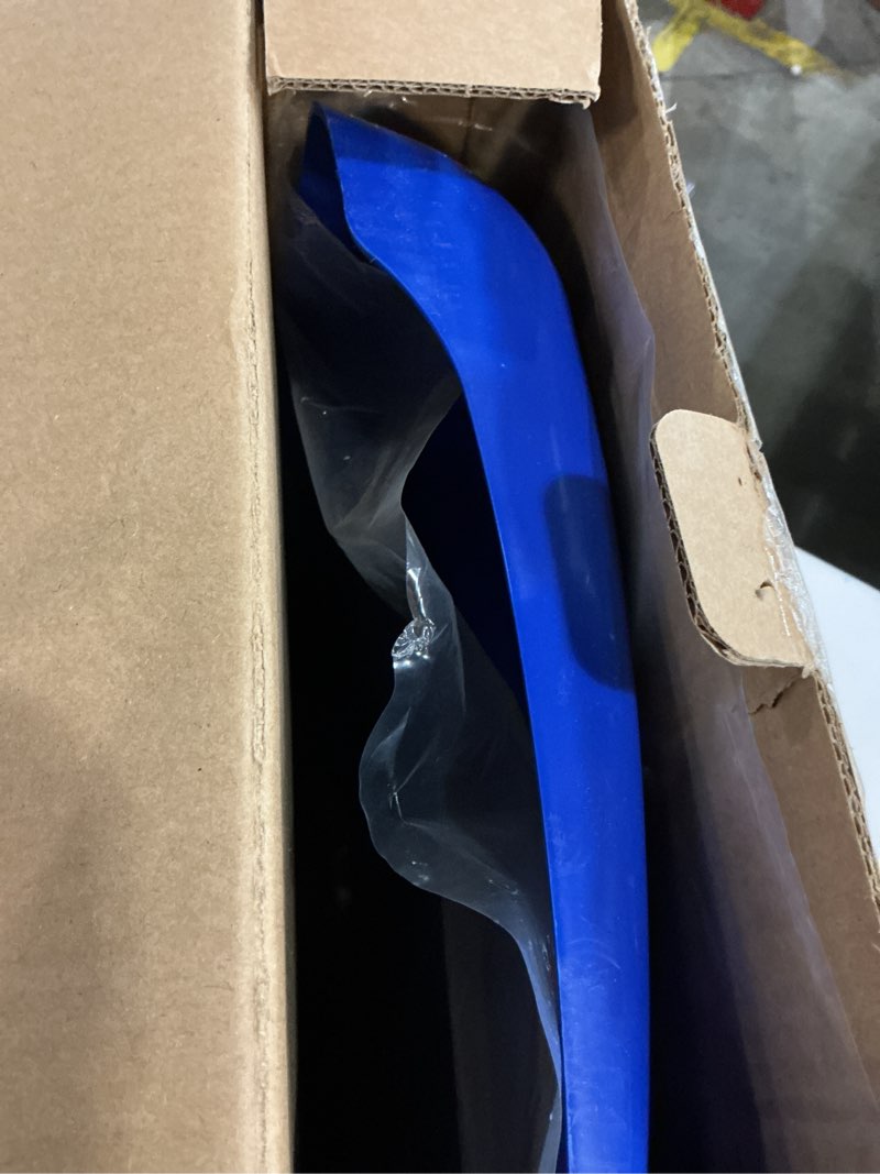 Condition photo showing As Is for GarveeLife Ergonomic Snow Shovel 18-in Wide Blade, Heavy Duty Aluminum Snow Shovel with Dual D-Ring Handles, Lightweight & Durable Snow Removal Tool for Driveways and Sidewalks, Black and Blue Blue shovel + black pole