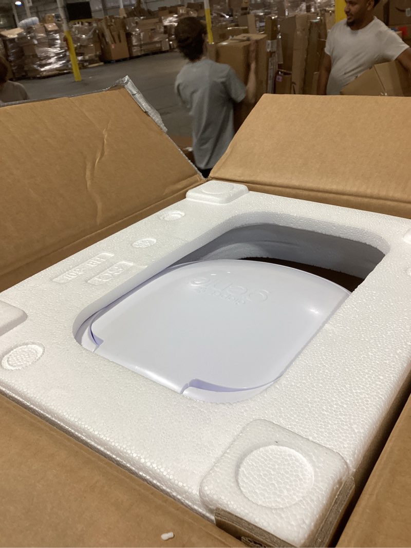Condition photo showing New/Like New for playtex diaper genie complete pail with built-in odor controlling antimicrobial, includes pail & 1 refill, white , 8.36 pound white pail + 1 refill
