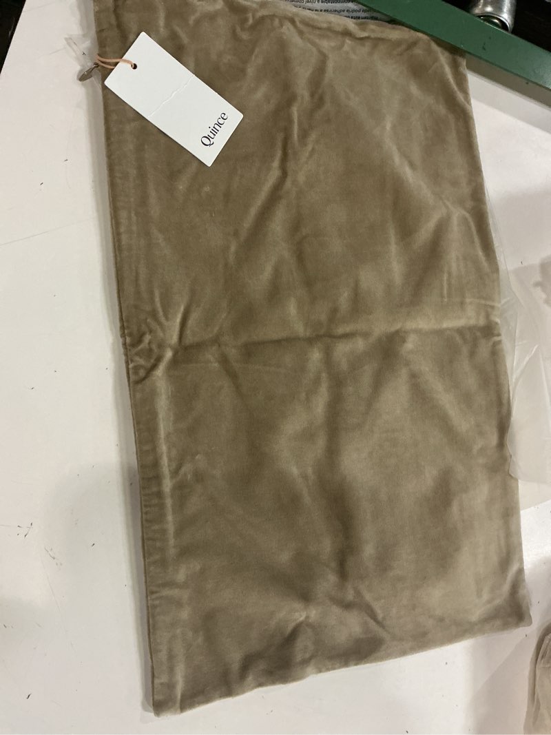 Condition photo showing Good Condition for quince, european cotton velvet pillowcase /20”x12”/sand