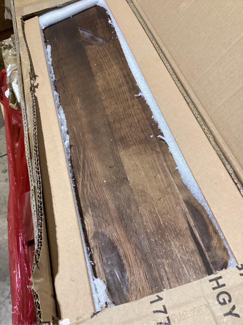 Condition photo showing Good Condition for g good gain fireplace mantel 66 inch - handcrafted rustic solid wood mantel l floating shelves decor for wall, bedroom, tv, books, livingroom.darkwalnut?66x8x5 66"x8"x5" darkwalnut