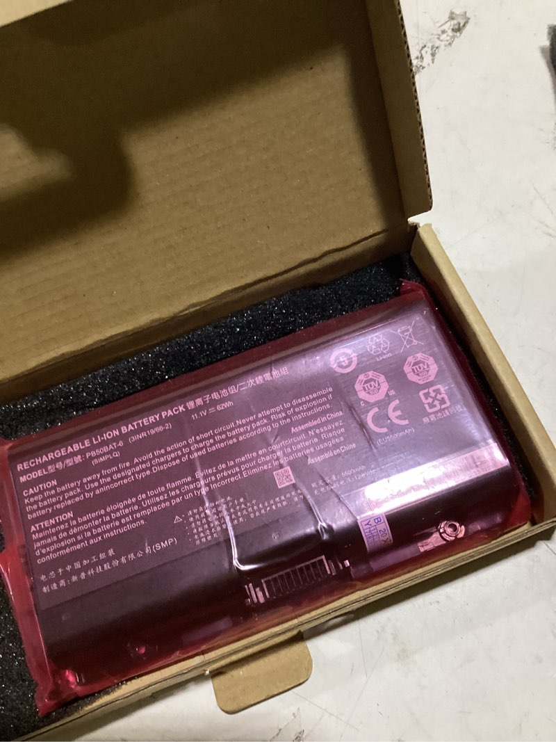 Condition photo showing As Is for pb50bat-6 battery clevo pb51rf-g pb70ef-g pb71ef-g nh57af1 powerspec 1720 1520 for sager np8356 np8371 np8377 np8451 np8454 schenker xmg pro 15 15-m19 17-e20 17-m19 cjscope mx756 hasee a7000 62wh