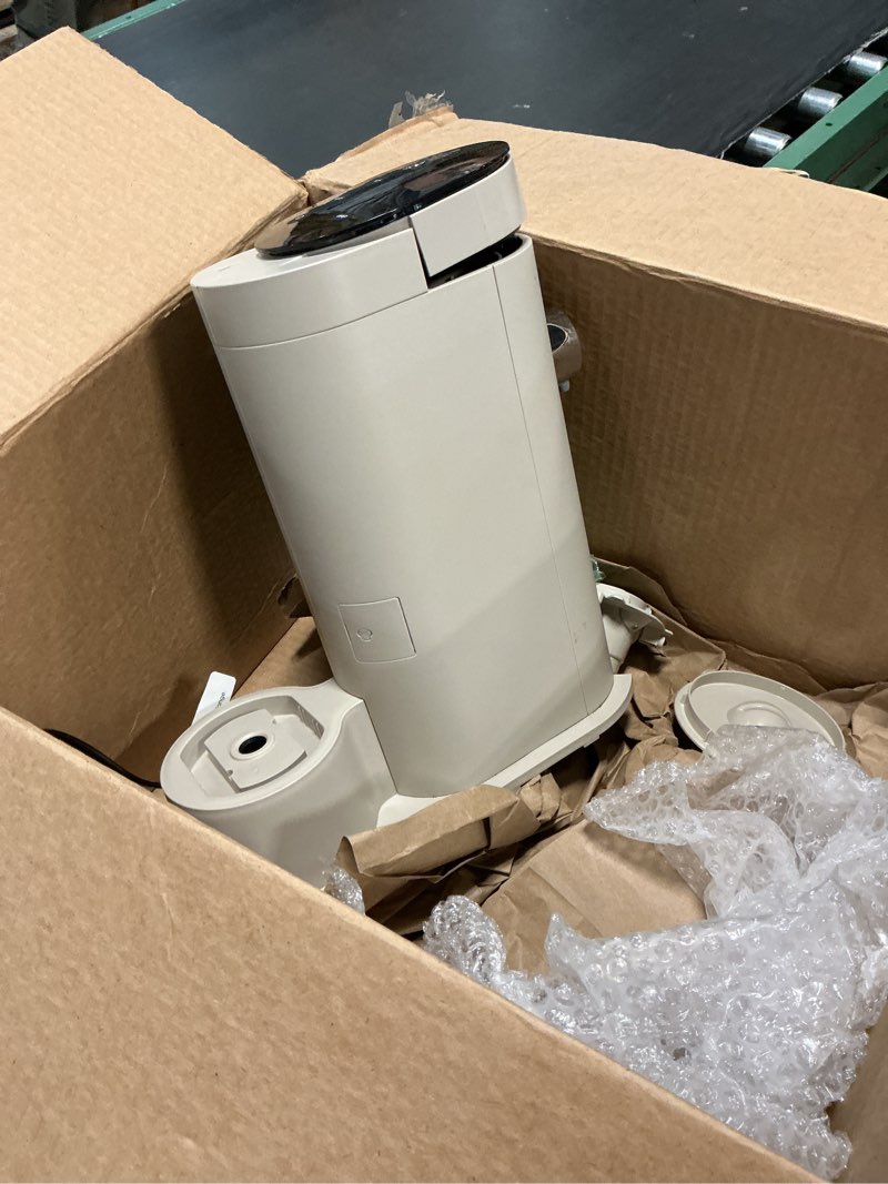 Condition photo showing As Is for ninja pods & grounds single-serve coffee maker, k-cup pod compatible, brews grounds, compact design, 56-oz. reservoir, 6-oz. cup to 24-oz. travel mug brew sizes, iced coffee maker, stone, pb041st