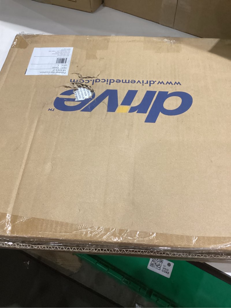 Condition photo showing Good Condition for Drive Medical DualEase Gel Seat Chair Cushion for Wheelchair, Office Chairs & More, 18 Inch 2-Sided Pressure Relieving Cushion with Cooling Airflow, Machine Washable Cover, 2-Year Warranty