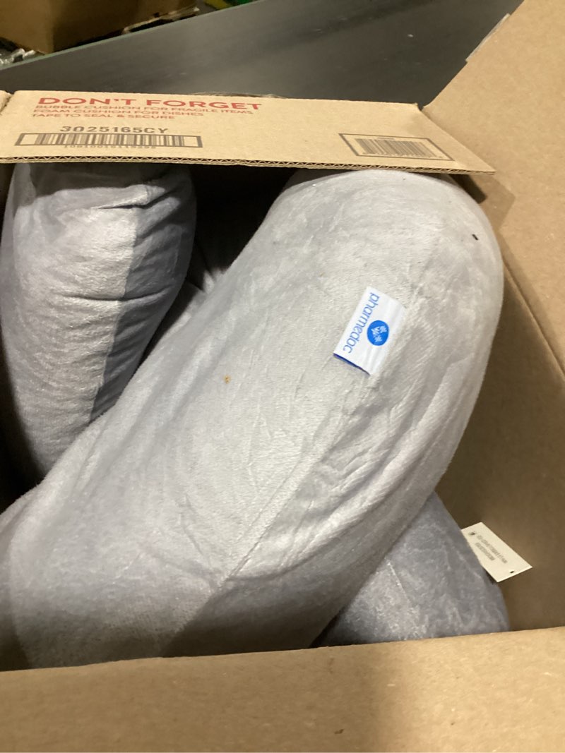 Condition photo showing As Is for Pharmedoc Pregnancy Pillows, U-Shape Full Body Pillow -Removable Cover Jumbo Size - Gray - Pregnancy Pillows for Sleeping - Body Pillows for Adults, Maternity Pillow and Pregnancy Must Haves