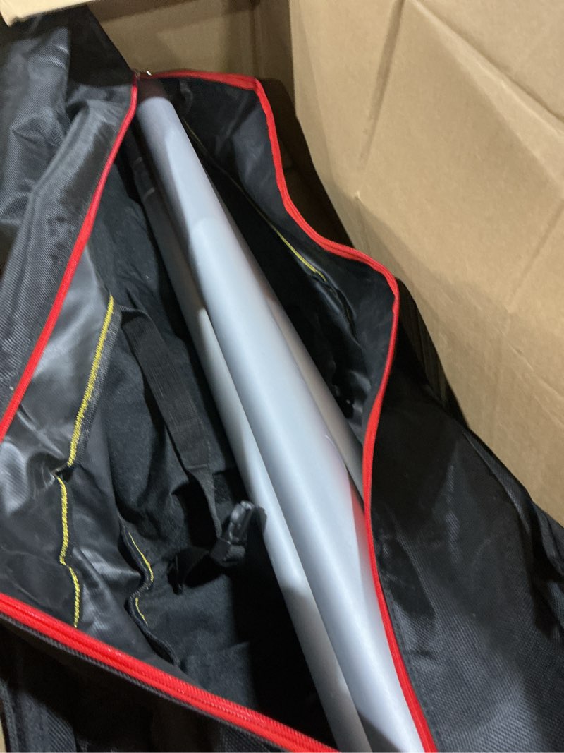 Condition photo showing As Is for Pipe and Drap Backdrop Stand Kit ,10x 10ft Heavy Duty Adjustable Frame Backdrop Stand with Flat Base,Carry bag for Event, Birthday Party, displays and Wedding Decoration