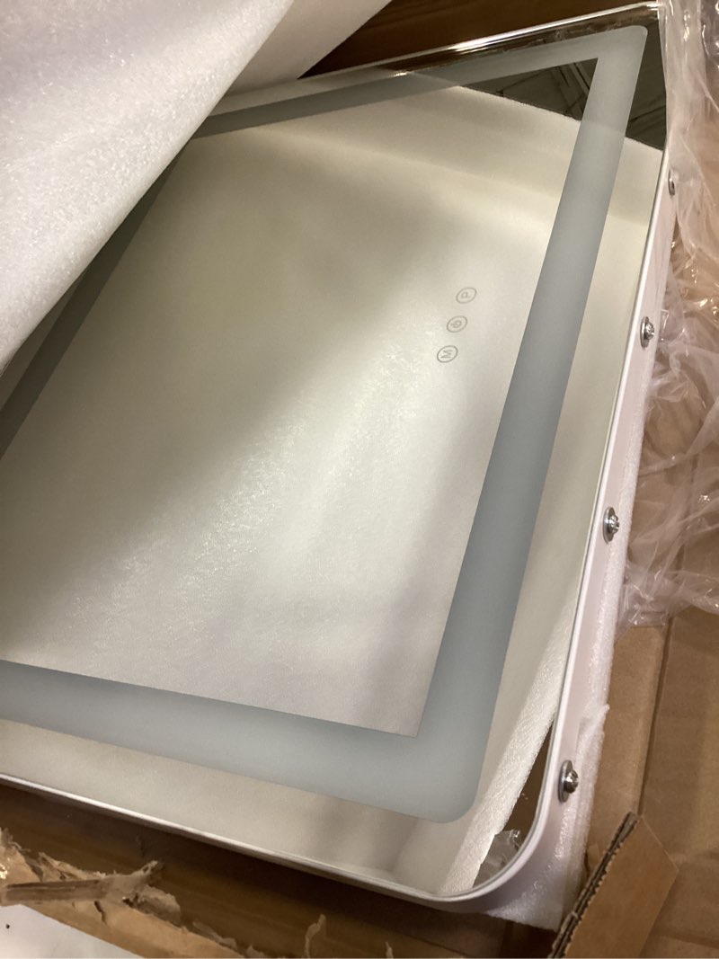 Condition photo showing Good Condition for ZL ZELing Vanity Mirror with Lights, 23 Inch Large Makeup Mirror with LED Lights, Smart Touch Dimmable 3-Color Light, Memory Function, USB Charging Port, and Magnifying Glass White- Led Light