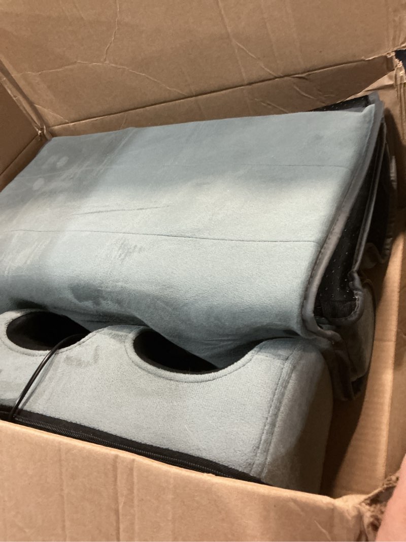 Condition photo showing Good Condition for kocaso full body massage mat with heat, electric massage mat chair pad back/neck/foot massager, detachable lumbar& head pillow w/ 2 earplugs-vibration & kneading for stress relief/gift 76.38x20.47x5.9 inch gray