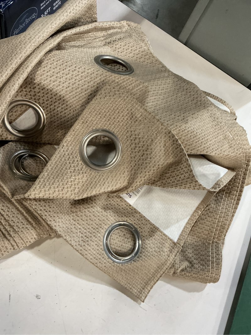 Condition photo showing As Is for linen room darkening standard lined grommet single curtain panel