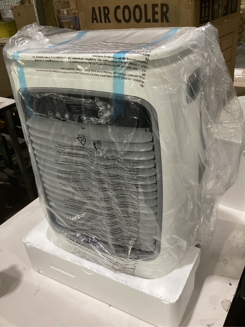 Condition photo showing New/Like New for Uthfy Swamp Cooler, 3-IN-1 Evaporative Air Cooler with 7 Gallon Water Tank, 4 Ice Box, Remote, 12H Timer, 120°Oscillation, Portable Air Conditioner, Cooling Fan for Bedroom Indoor Outdoor Use