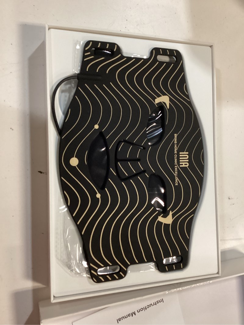 Condition photo showing New/Like New for INIA Red Light Therapy Mask for Face – 4 Light Modes with 850nm NIR, Red & Blue LED Light Therapy, 2600mAh Rechargeable LED Face Mask for Radiant Glow at Home, Black