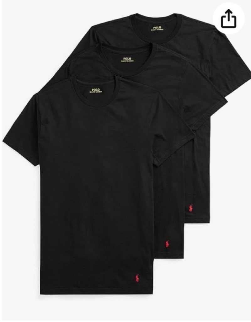 polo ralph lauren men's classic fit cotton crew tee big & tall, polo black/red, 6x tall