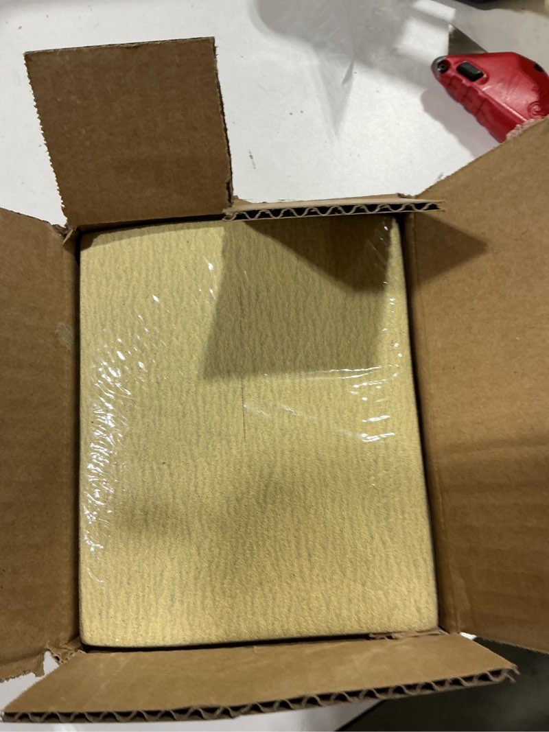 Condition photo showing Good Condition for s satc 1/4 sheet sandpaper 100 grit hoop and loop sandpaper sheets 5.5" x 4.5" sandpaper for palm sander 40pcs sandpaper sheets for wood woodworking,automotive and palm sanders 100grit